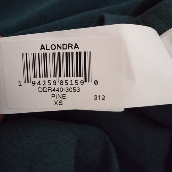 Dress The Population Alondra Dress Pencil Blouson Pine Women's XS MSRP $149 - Picture 5 of 9